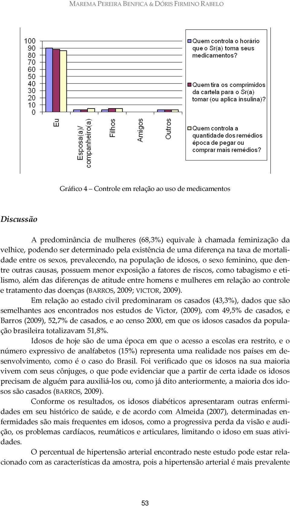 de riscos, como tabagismo e etilismo, além das diferenças de atitude entre homens e mulheres em relação ao controle e tratamento das doenças (BARROS, 2009; VICTOR, 2009).