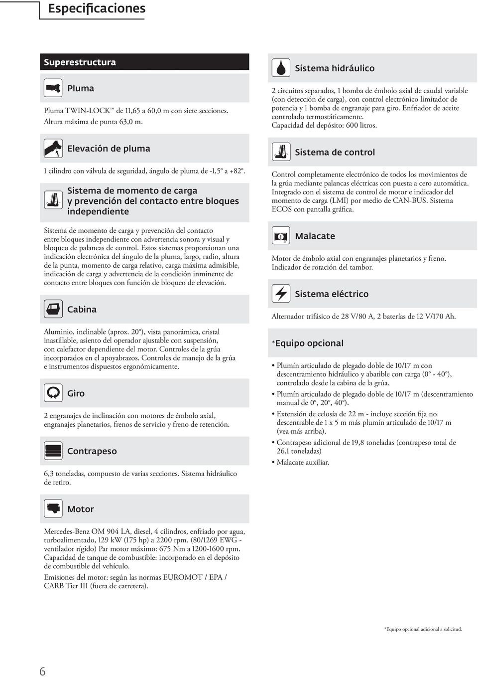 Sistema de momento de carga y prevención del contacto entre bloques independiente Sistema de momento de carga y prevención del contacto entre bloques independiente con advertencia sonora y visual y