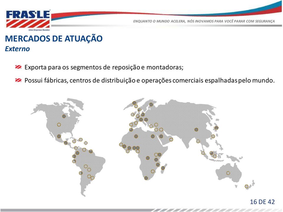 fábricas, centros de distribuição e