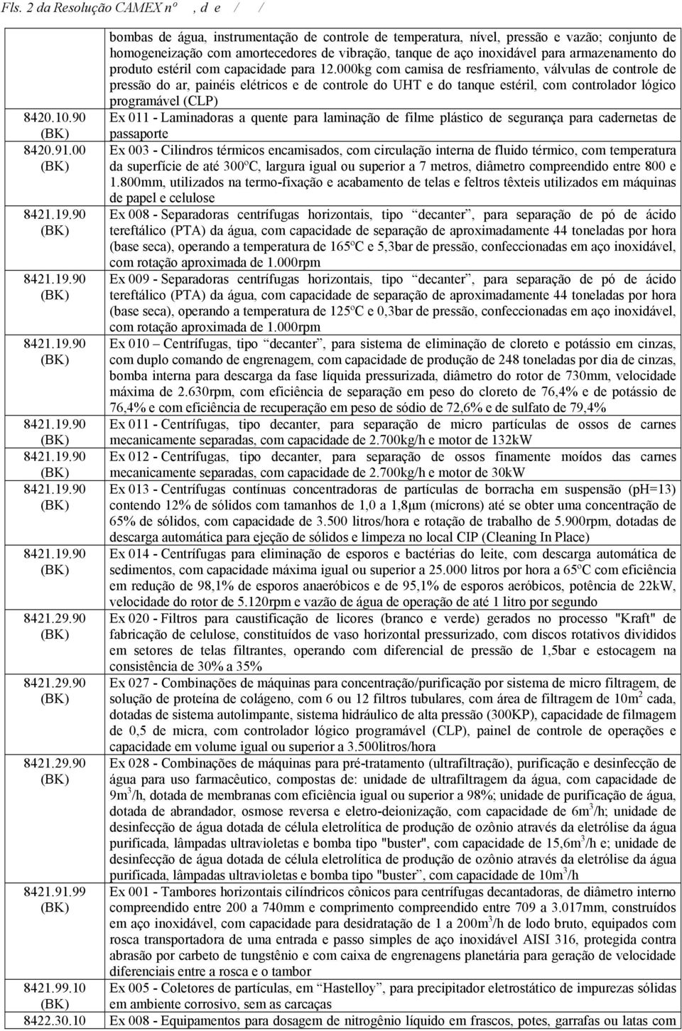 99 bombas de água, instrumentação de controle de temperatura, nível, pressão e vazão; conjunto de homogeneização com amortecedores de vibração, tanque de aço inoxidável para armazenamento do produto