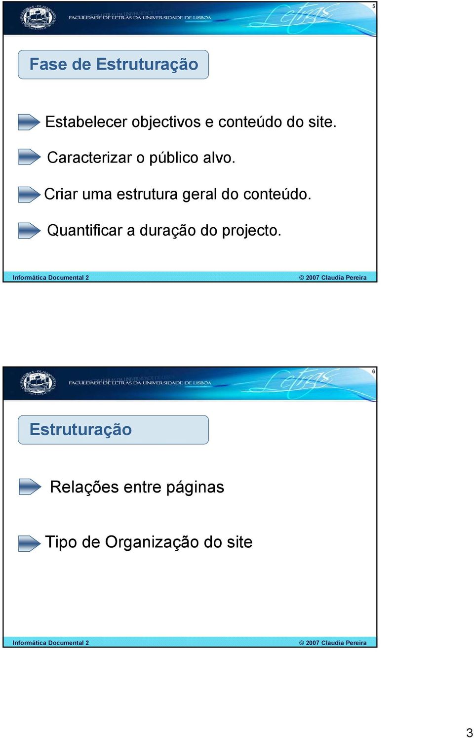 Criar uma estrutura geral do conteúdo.