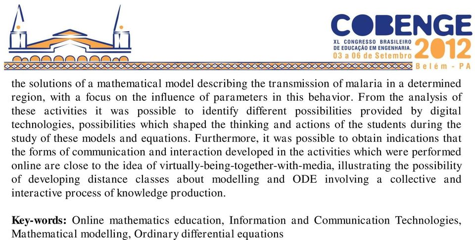 the study of these models and equations.