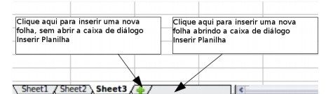 Clique em um espaço vazio no final da fila de abas de folhas.