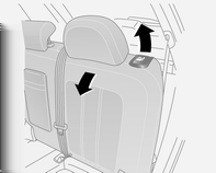 Sedadlá, zádržné prvky 41 Posuňte vrchnú časť zadného spínača smerom dopredu/dozadu. Operadlo sedadla nesmie byť príliš zaklonené (odporúčaný maximálny uhol sklonu pribl. 25 ).