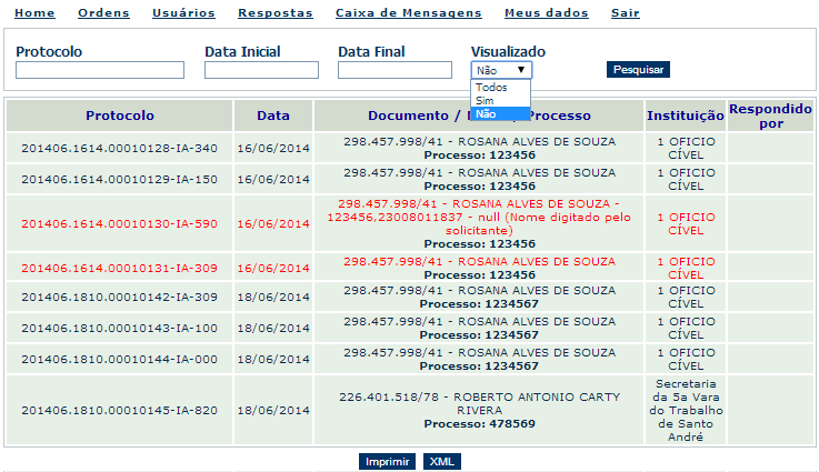 É recomendado que os Oficiais de Registro de Imóveis verifiquem, pelo menos, na abertura e no encerramento do expediente, se existe comunicação de Indisponibilidade de Bens para impressão ou geração