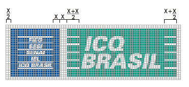 5.4 Malhas de Proporção Figura 5 Aplicação de sombra a logomarca do ICQ Brasil (Fonte: Manual de Marcas e Regras de Aplicação Sistema FIEG, p.2.