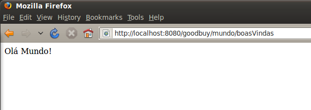 4) Abra o arquivo boasvindas.jsp que acabamos de criar e digite o seguinte conteúdo: Olá Mundo! 5) Vamos testar nossas alterações.
