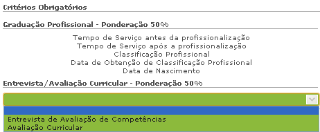 São critérios objetivos de seleção, a seguir obrigatoriamente, para os Grupos de Recrutamento previstos no Decreto-Lei n.