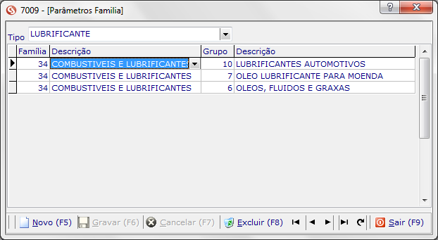 Manutenções/ Configuração/ Parâmetros Gerais (8809) tela para cadastro dos objetos de custo prestadores dos funcionários.