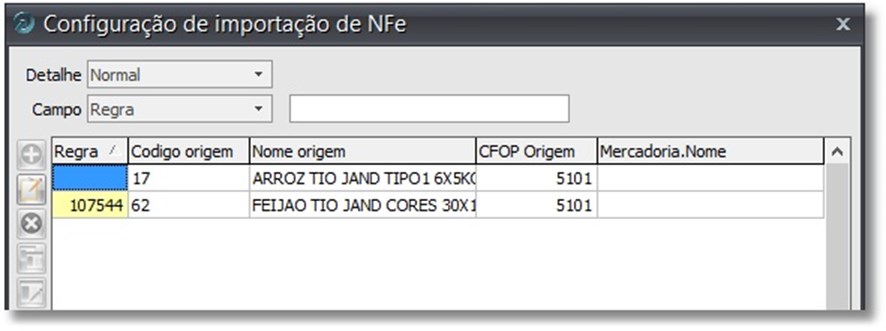 Exemplo: se o xml importado se refere a compra de itens para uso e consumo, no campo código contábil, deve ser selecionado a opção material de consumo ou pode ser criada outras opções conforme for