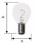 65 48 BA15d Lâmpadas Especiais Refer Volts Watts 38.