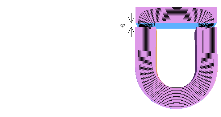 Forças Magnéticas Trabalho realizado sobre um corpo mantendo os fluxos constantes: ΔW mec = -(ΔU m ) Φ Exemplo: Força de atração de um magnete em ferradura, de secção S.