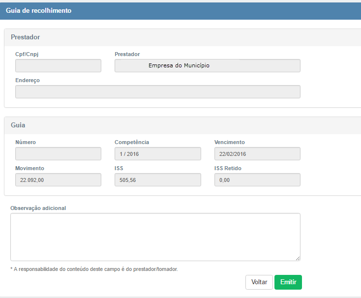 Guia de Recolhimento Consulta/Geração/Cancelamento 1. Clique para acessar a tela. 2. Selecione a situação (emitida, não emitida ou cancelada). Para emitir guia, selecione Não emitida 3.