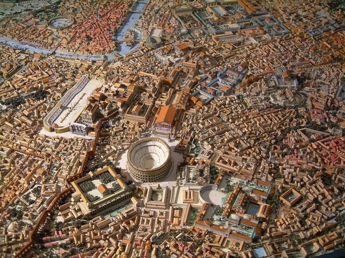 A civilização Romana: o urbanismo Cidade de Roma (maquete em 3D): -Planificação;