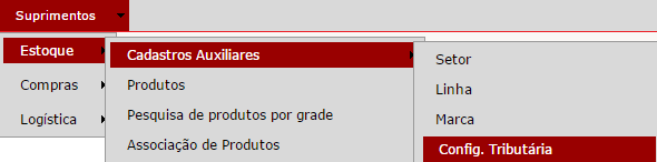 Configuração Tributária Configuração tributária com os dados do grupo Informações para Venda com ICMS Diferencial de Alíquotas para Não