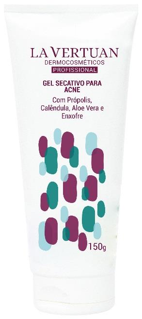 PROTOCOLO 6ºAplicar o Gel Secativo para Acne La vertuan nas regiões com acne. Deixar a pele absorver.