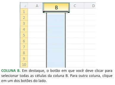 células de uma coluna: 2.