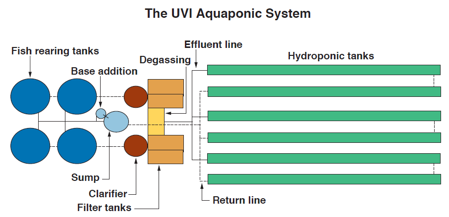 Componentes do sistema de aquaponia Filtros de sólidos, mineralizador, degaseificador Sólidos decantáveis (mais pesados) Sólidos em suspensão (mais leves) Densidade de