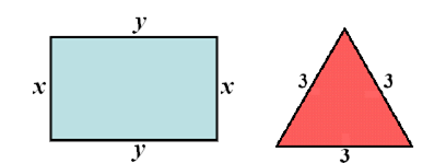 Inequações Resolução: Sendo P o perímetro do retângulo e p o perímetro do triângulo, temos: P= 2x +