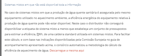 5. CALDEIRA + RESERVATÓRIO AQS No caso de sistemas mistos em que a produção