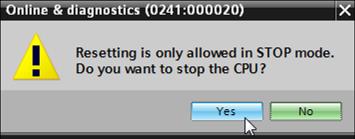 Para efetuar o reset do controller, selecione a função "Reset to factory settings" (Executar o reset para as configurações de fábrica) e clique em