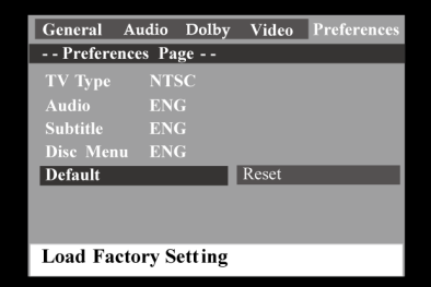 CONFIGURAÇÃO DO SISTEMA Menu de configuração das preferências Escolha a opção Preferências para aceder a este menu.