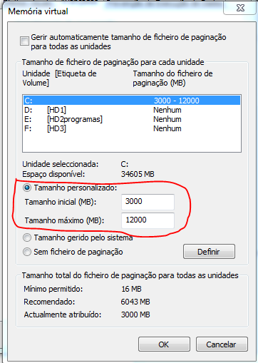 Multiprogramação em memória virtual Caso Prático Painel de Controlo\Todos os Itens do Painel de Controlo\Sistema Separador > Avançadas > Definições de desempenho 3 de 3 Opções