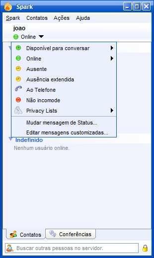 Clique sobre o campo MENSAGEM, apague o texto existente e digite a frase de boas- vindas desejada, depois clique