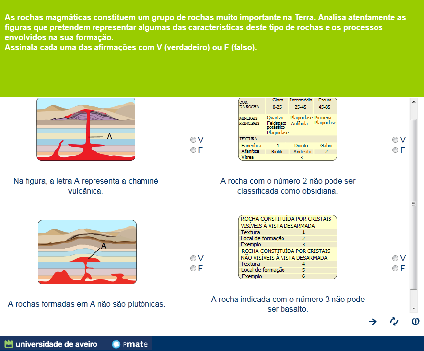 Rochas magmáticas Rochas sedimentares 3 Principais características dos processos envolvidos na formação das rochas sedimentares, condições em que pode ocorrer a formação