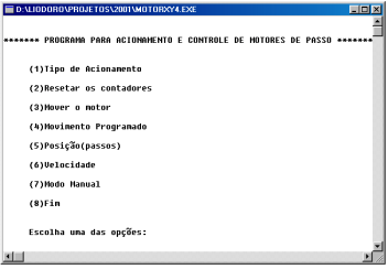 No esquema o driver tem a função de excitar as bobinas dos motores. Este driver consiste de um circuito integrado ULN 2803 que tem a função de fornecer a potência necessária a operação dos motores.