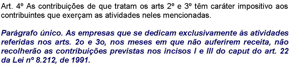 DESONERAÇÃO CÁLCULO DA CONTRIBUIÇÃO