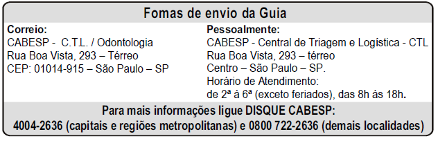 8.20.00069 Amputação radicular sem obturação retrógrada R$ 81,00 dente S S 1 por dente 8.20.01510 Tratamento cirúrgico das fístulas buco nasal (#) R$ 133,60 dente S S 1 por dente 8.20.01529 Tratamento cirúrgico das fístulas buco sinusal (#) R$ 133,60 dente S S 1 por dente 8.