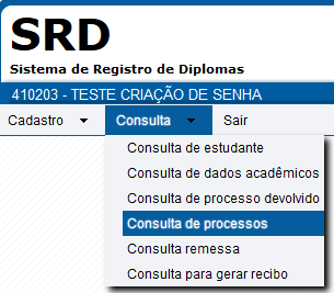 Figura 51 i. Clicar em Ok para gerar o relatório ou em Voltar para retornar à tela Consulta de processo(s) devolvido(s). 4.