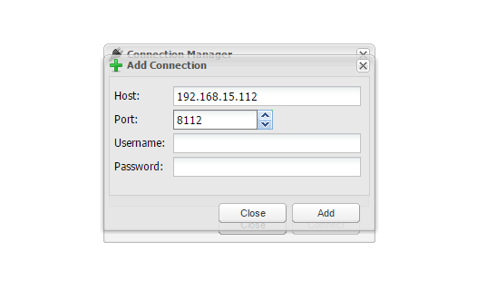 192.168.0 ***:. 8112 Faça o login com a senha padrão: deluge Adicione uma nova conexão com Host como Banana Pi e endereço IP e porta como 8112 como mostrado acima.