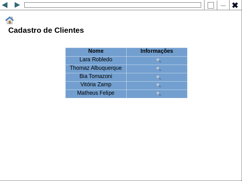 Figura 14 - Clientes cadastrados