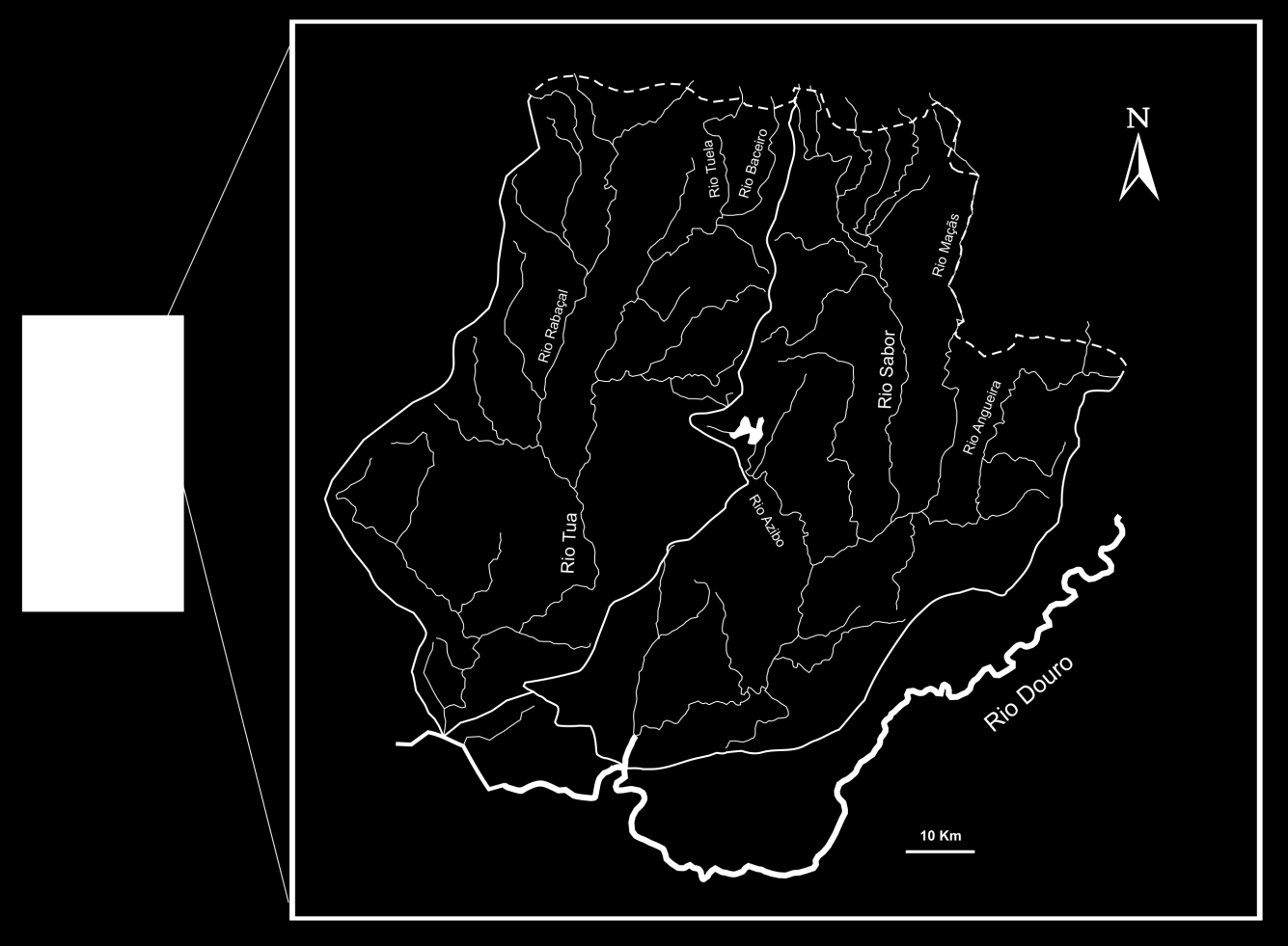 T1 T4 T3 T2 T5 T6 S1 S2 T7 S3 T8 S5 S4 Rio Sabor Rio Tua Figura 1. Mapa das bacias hidrográficas dos rios Sabor e Tua e localização das estações de amostragem selecionadas.