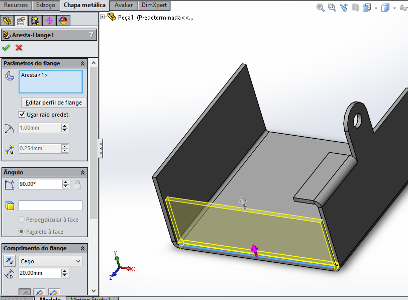 Recurso: Flange de aresta Este