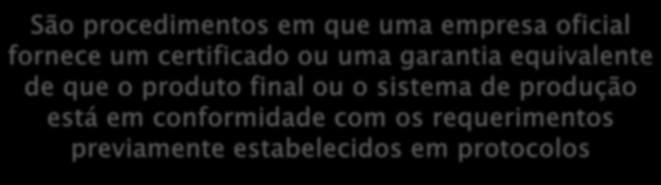 Cruz Gómez et al. (2004) Autoridades da certificação Estabelecimento de critérios para a autorização de organismos de controle.