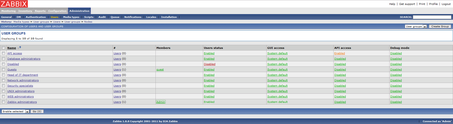 CONFIGURAR O USUÁRIO ADMIN PARA RECEBER ALERTAS PELA MÍDIA