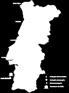 Sistema de gás natural em Portugal Rede de Transporte 2 pontos de entrada de gás Sines (GNL) e Campo