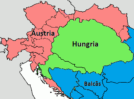 Império Austro-Húngaro Tendo perdido territórios durante a Unificação Alemã, a Áustria se viu obrigada a formar aliança com a Hungria.