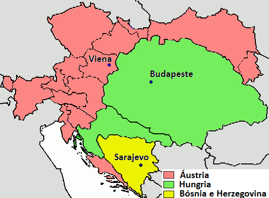 Em 1908 a Áustria- Hungria anexou a Bósnia- Herzegovina, iniciando sua