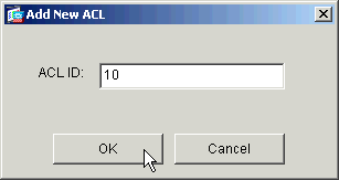5. Clique em Add ACL para criar uma nova lista de acesso na janela ACL Manager que será exibida. 6.