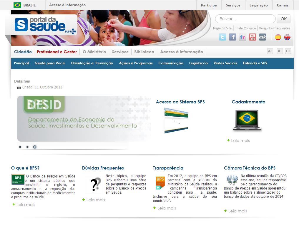 Website Banco de Preços em