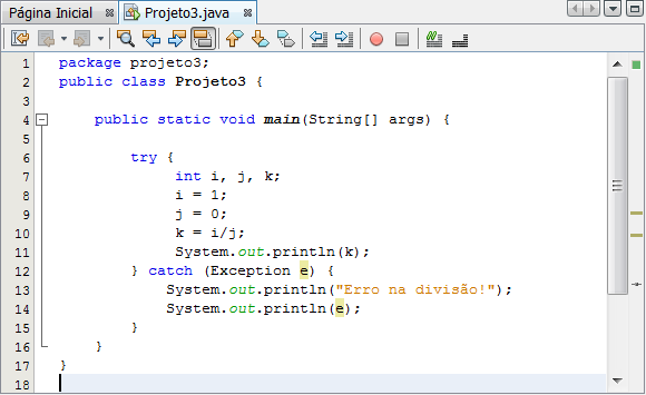 Tratamento de Erros em Java Faça