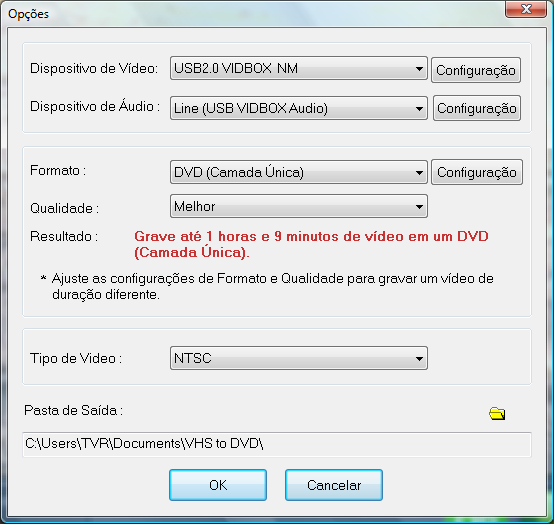 29. VHS to DVD 4.0 HD Etapa Dois Configurações da Gravação Antes de efetuar qualquer configuração, você precisará determinar os requisitos do produto acabado.