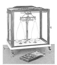 Balança analítica de dois pratos Modelo de balança analítica proposta por