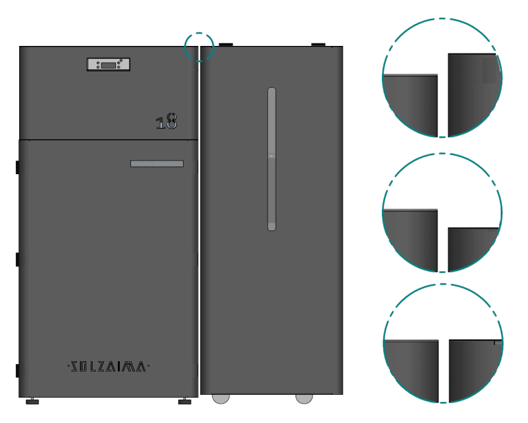 se ( shutdown ). O motor eléctrico continua a funcionar, abastecendo o depósito interno da caldeira até os sensores detetarem pellets.