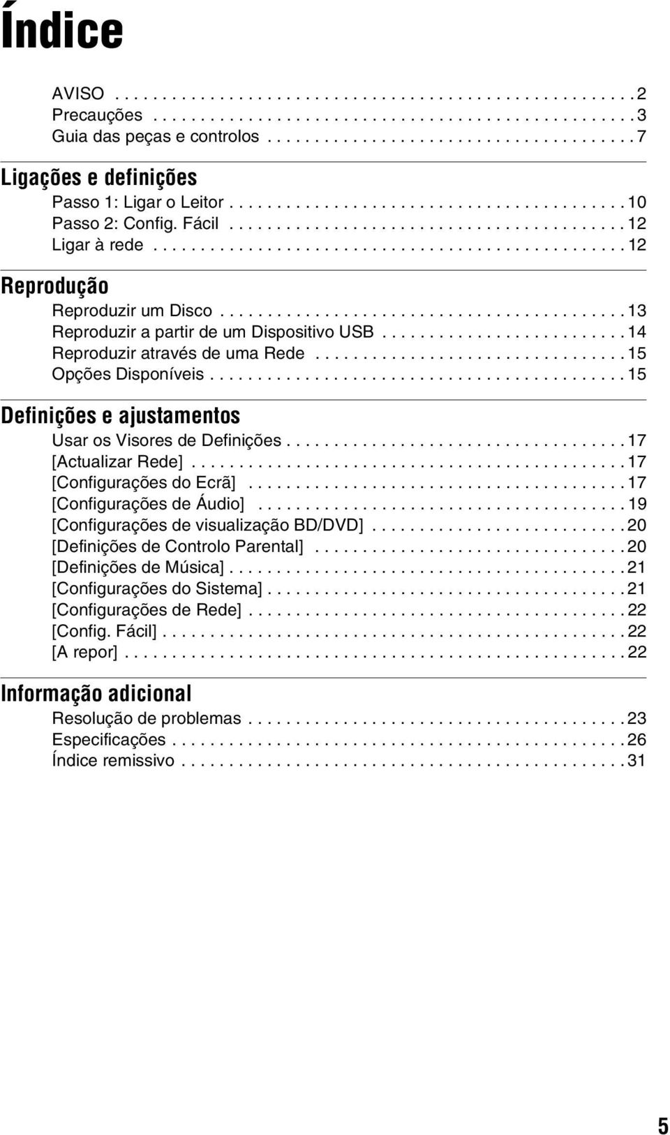 ................................................. 12 Reprodução Reproduzir um Disco........................................... 13 Reproduzir a partir de um Dispositivo USB.