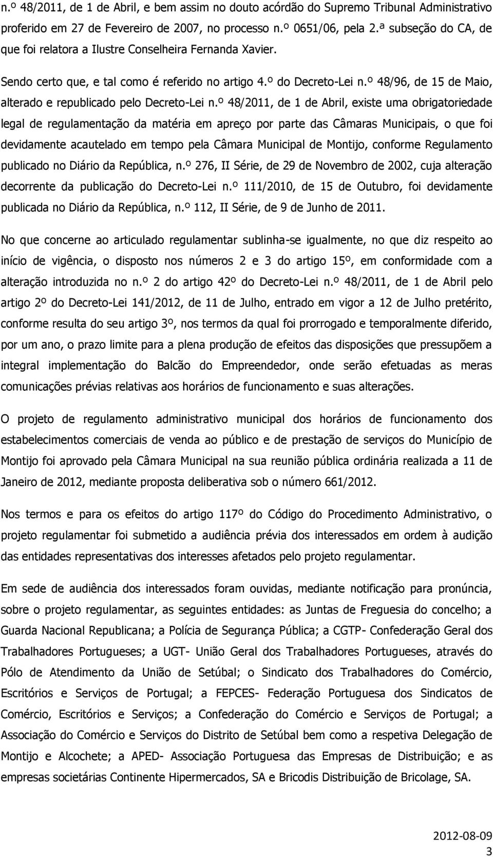 º 48/96, de 15 de Maio, alterado e republicado pelo Decreto-Lei n.